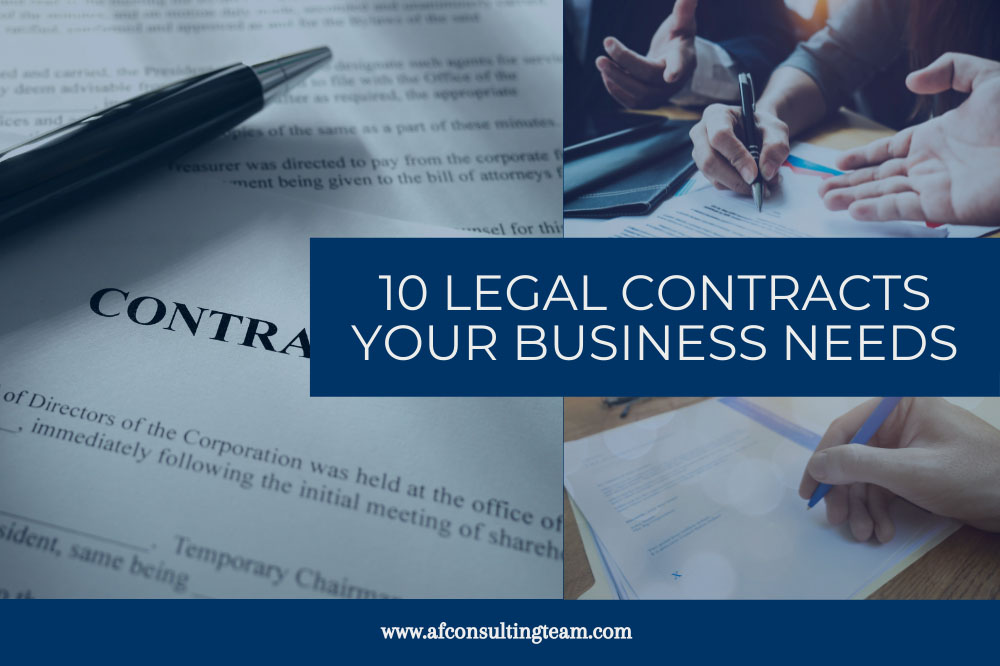 10 Legal Contracts Your Business Needs